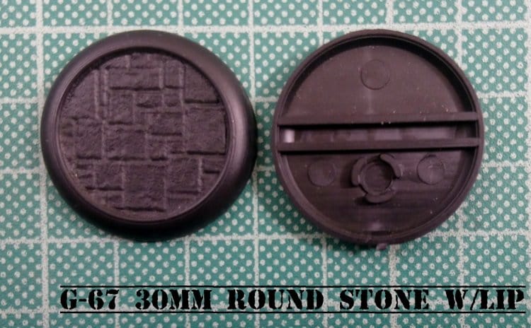 Ral Partha 30mm Round Bases with Stone Texture (5)