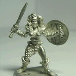 Ral Partha Barbarian Empire Tyrant Shield Maiden with Sword
