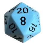 Chessex Chessex Opaque Pastel Blue/Black W20