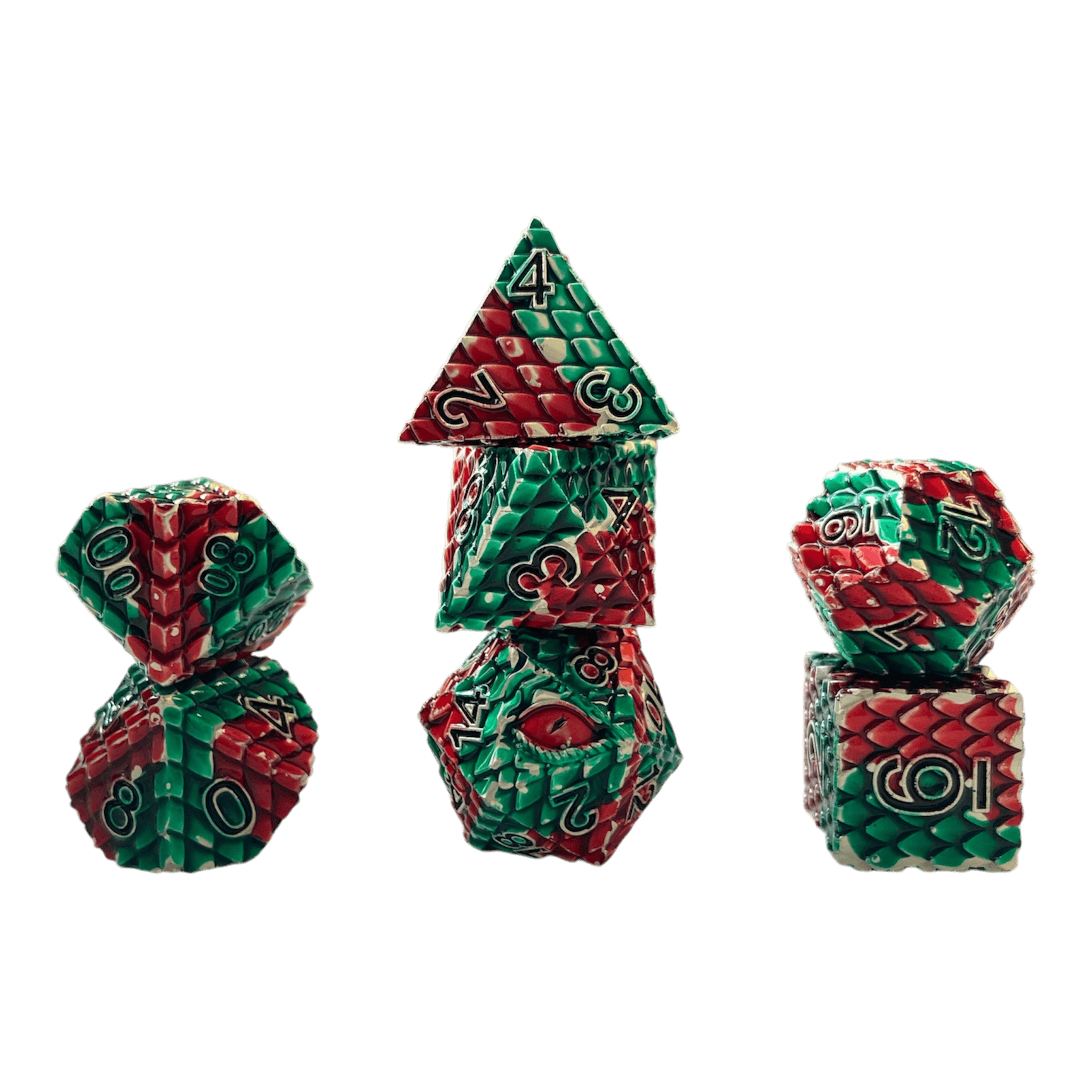 Würfel Stube Dragon Scale Rot/Grün Set