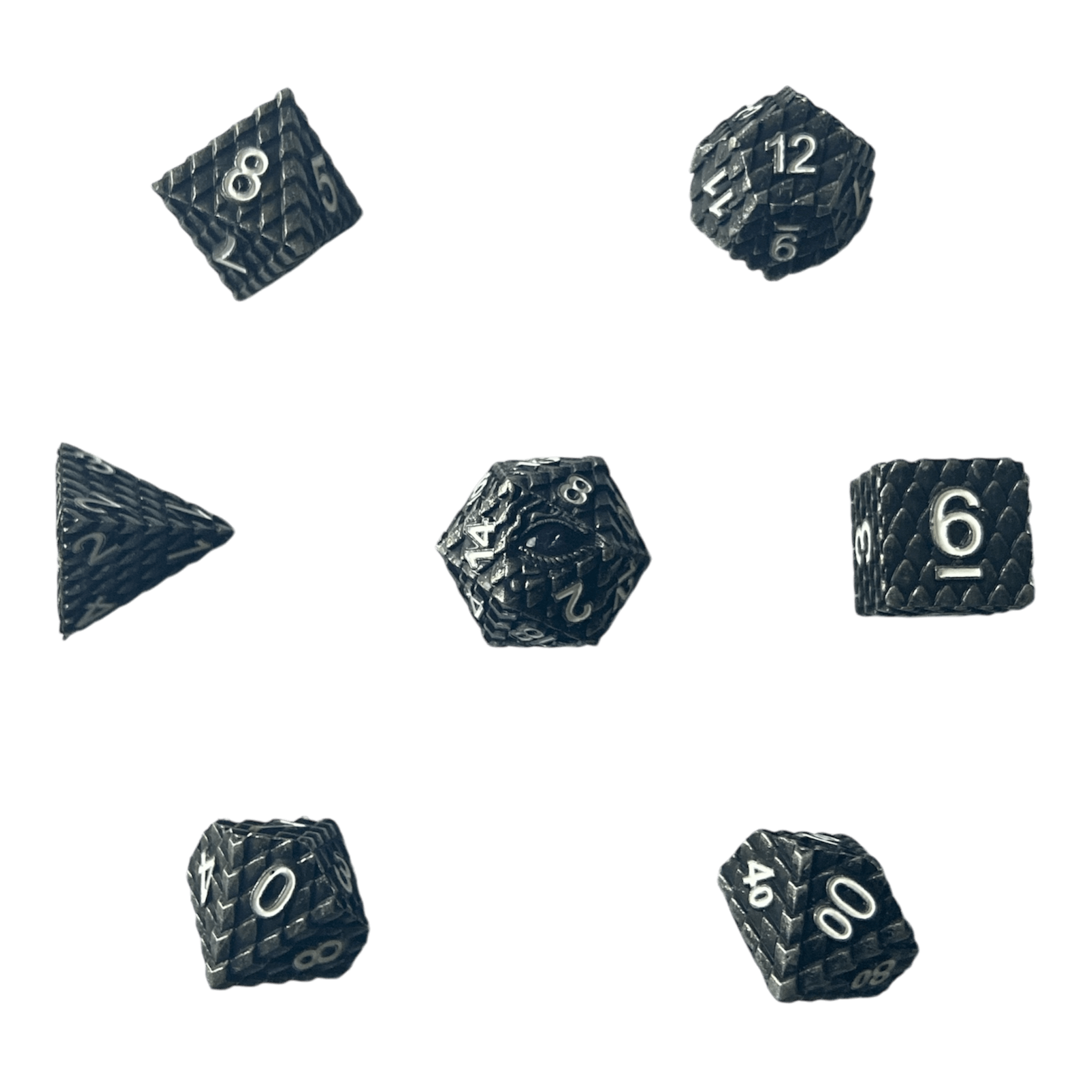 Würfel Stube Dragon Scale Silber Set