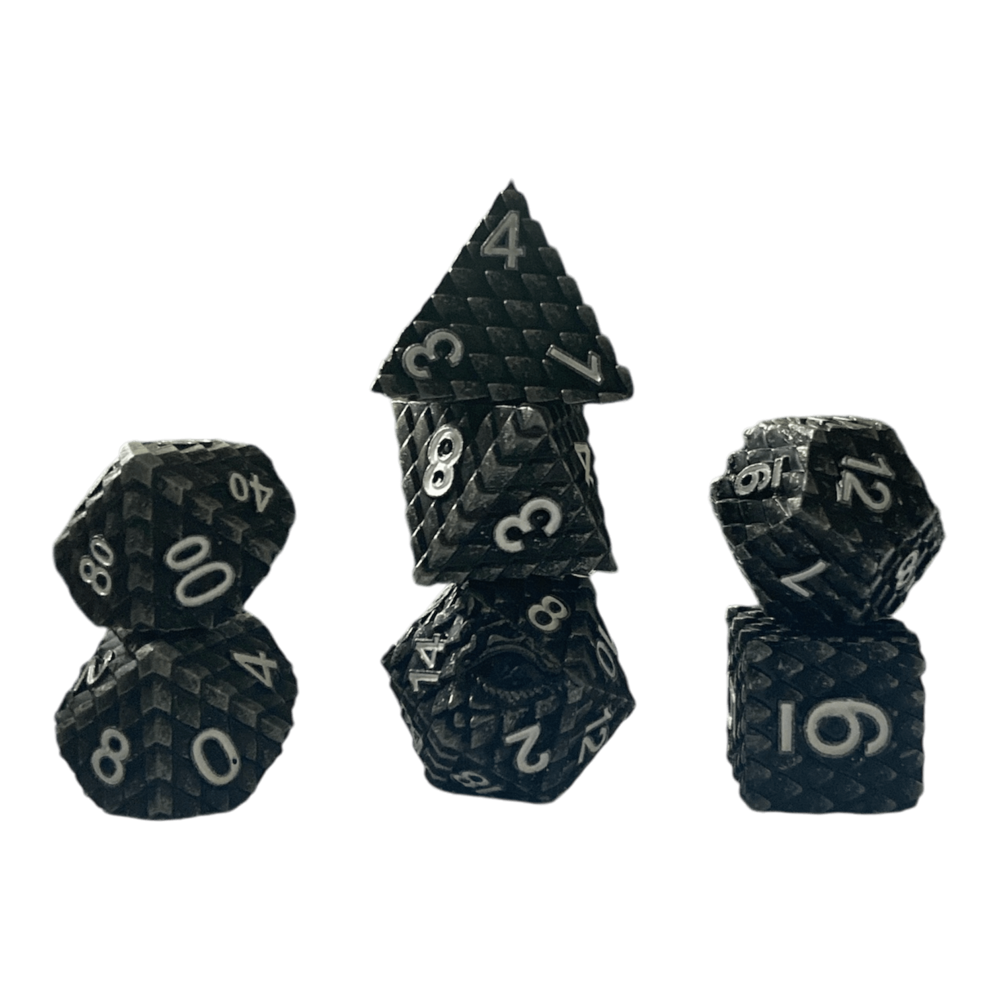 Würfel Stube Dragon Scale Silber Set