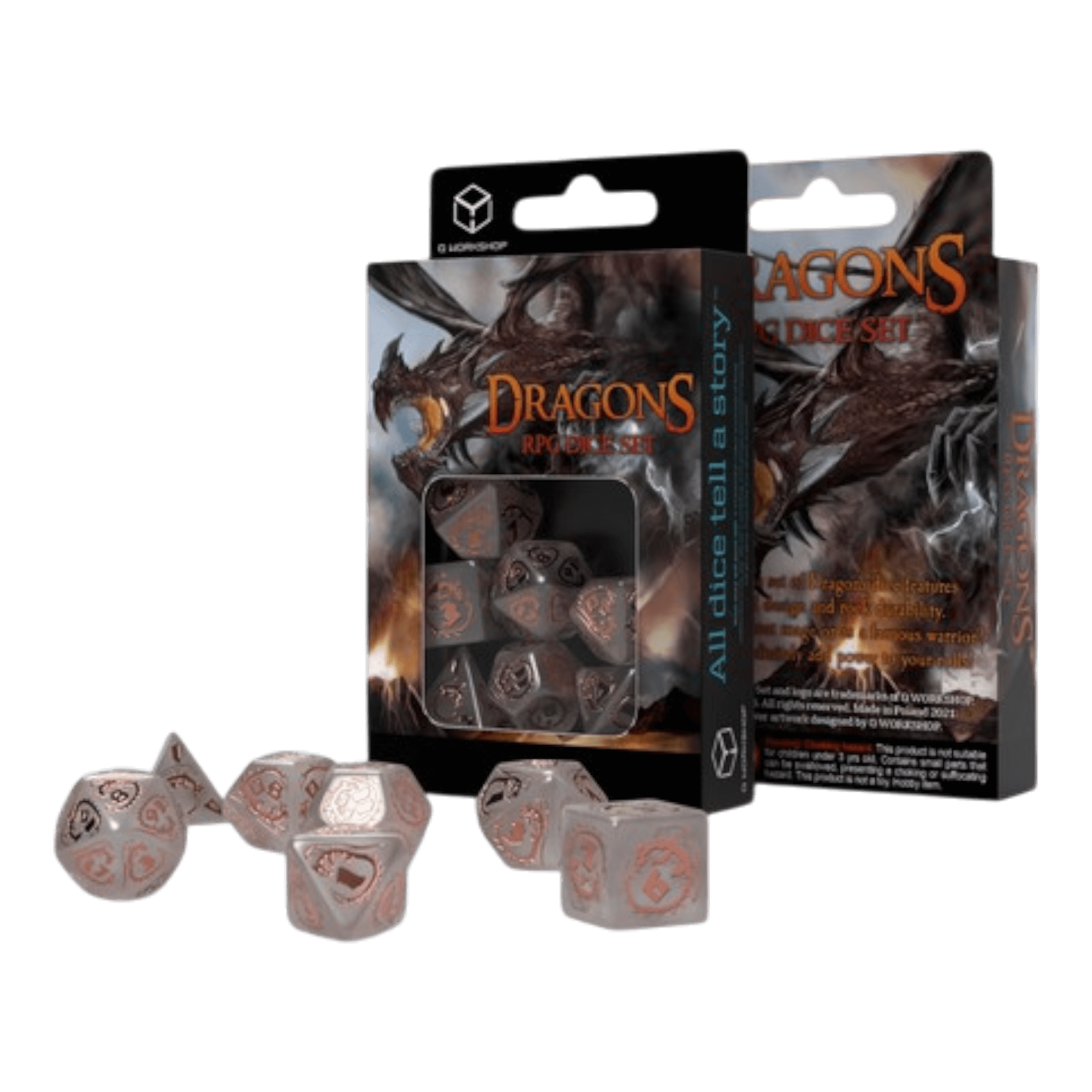 Würfel Stube Dragons RPG Würfel 7er Set: Quartz