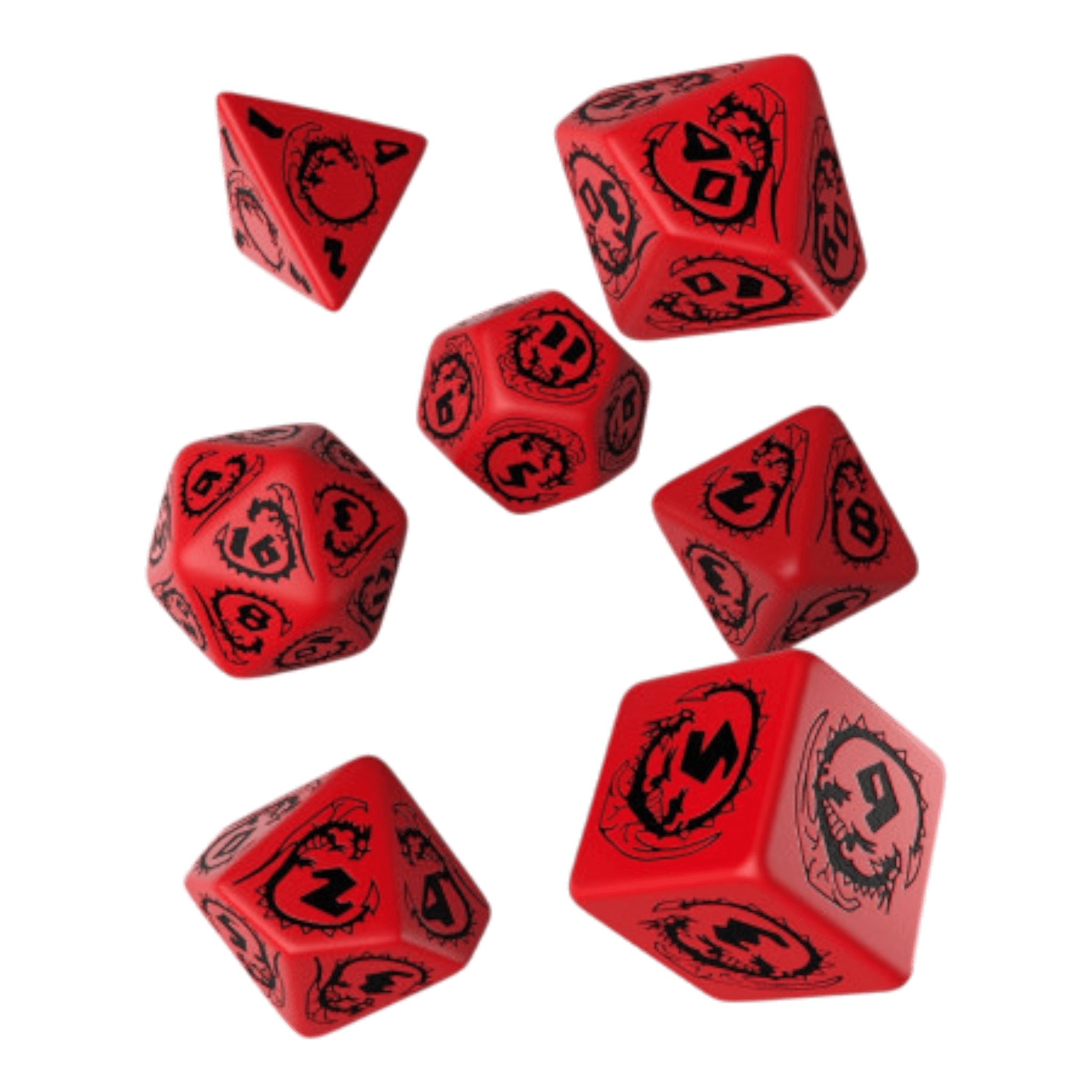 Würfel Stube Dragons RPG Würfel 7er Set: Rot & Black