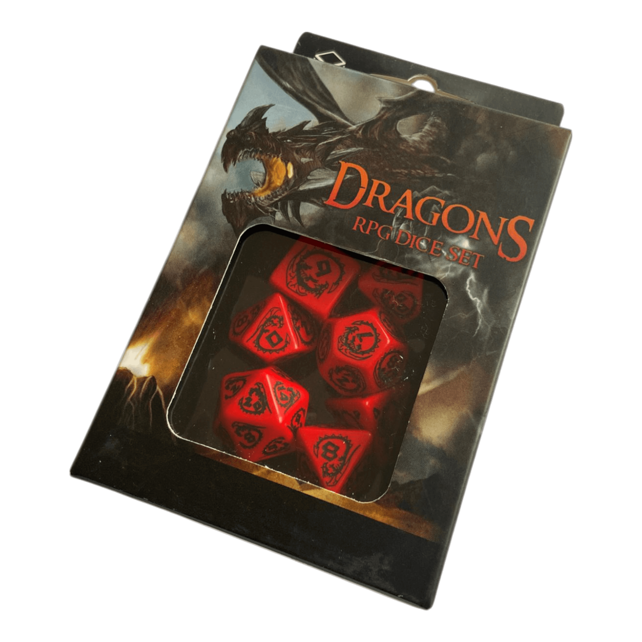 Würfel Stube Dragons RPG Würfel 7er Set: Rot & Black