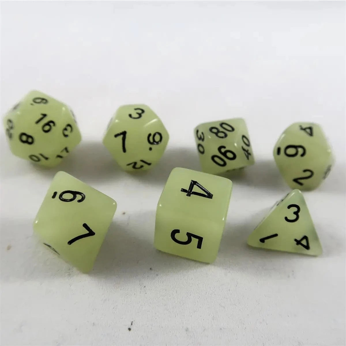 Waerfel Stube Fluoreszierende Würfel weiß Set