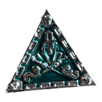 Würfel Stube Grim Reaper Metallwürfel (silber/grün) W4