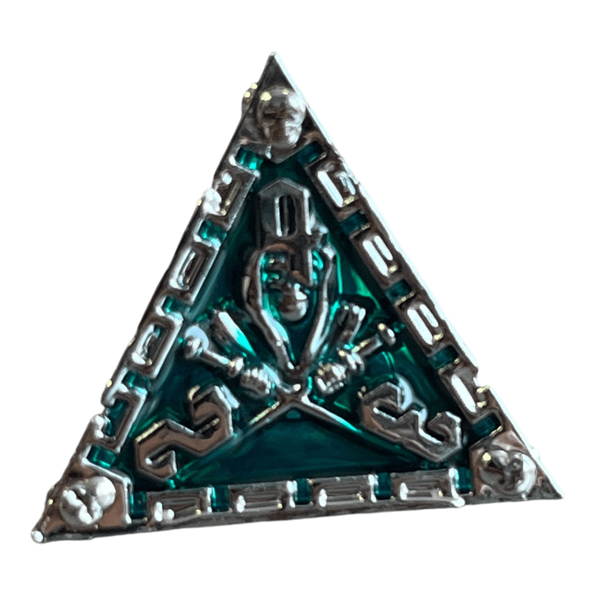 Würfel Stube Grim Reaper Metallwürfel (silber/grün) W4