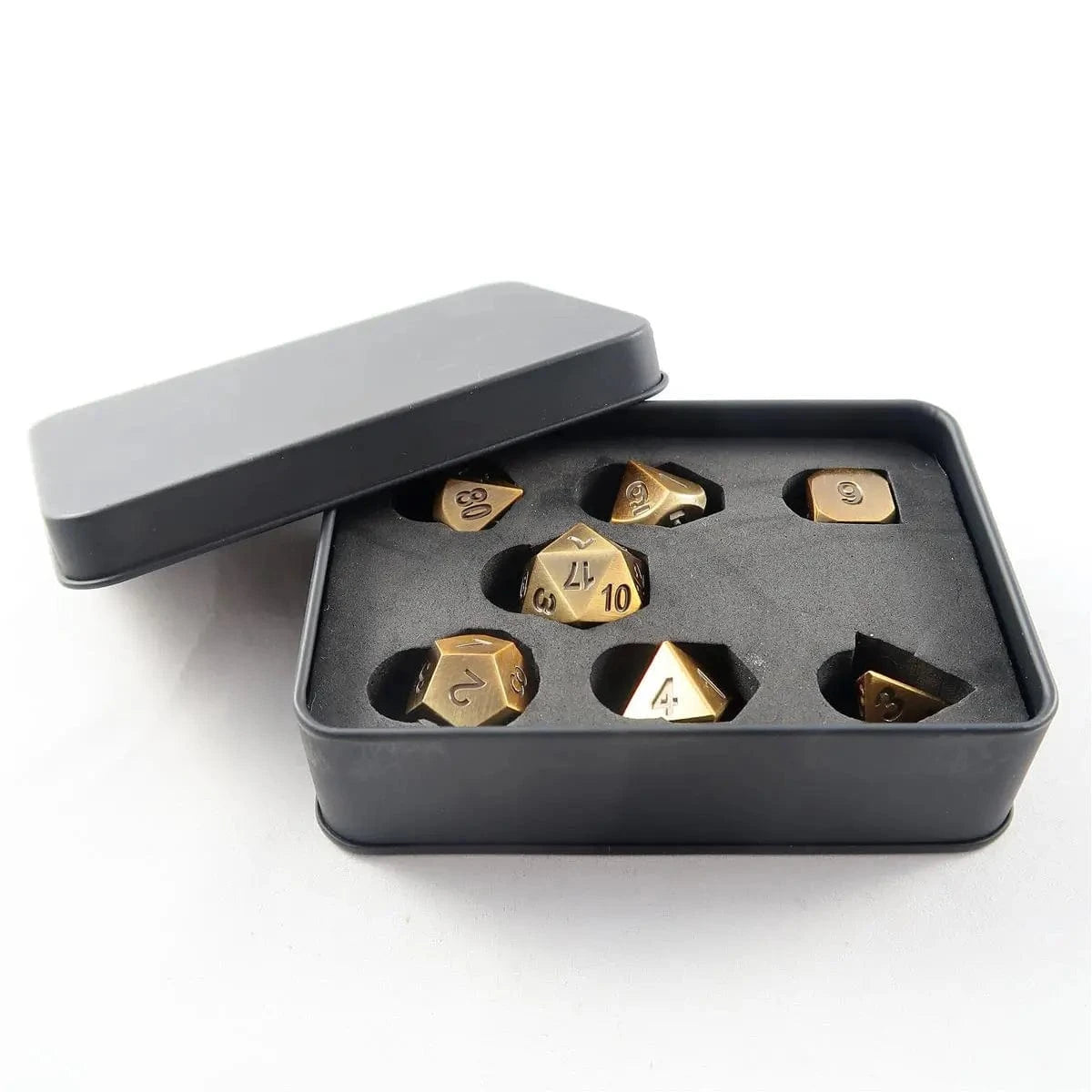 Waerfel Stube MetallWürfel Set antique gold