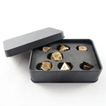 Waerfel Stube MetallWürfel Set antique gold