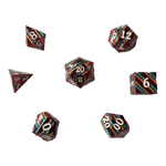 Würfel Stube Rote Metallwürfel mit blauen & goldenen Streifen Set