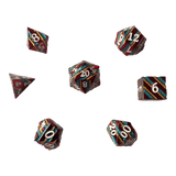 Würfel Stube Rote Metallwürfel mit blauen & goldenen Streifen Set