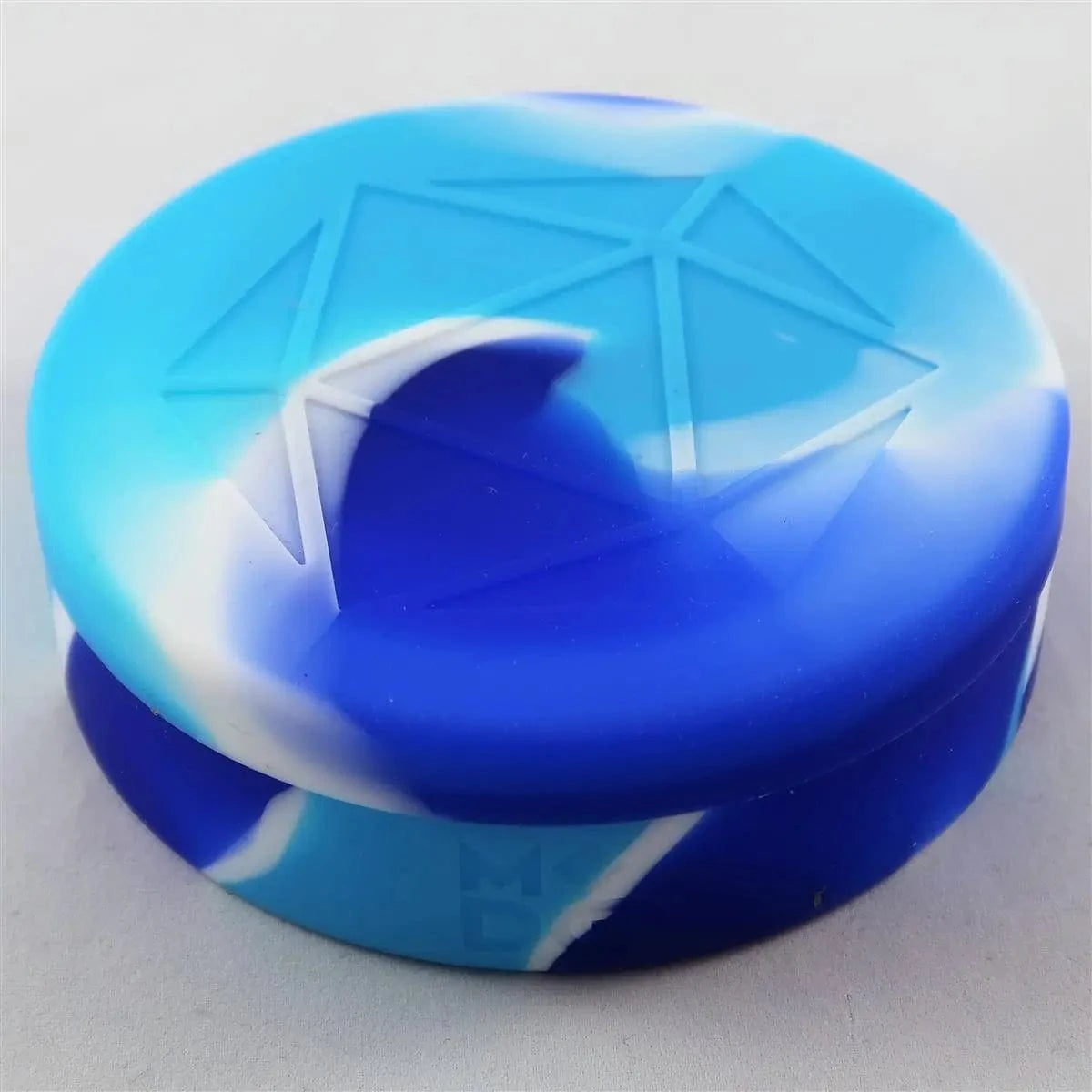 Metallic Dice Games Silikon Würfel Box blue/light blue/white