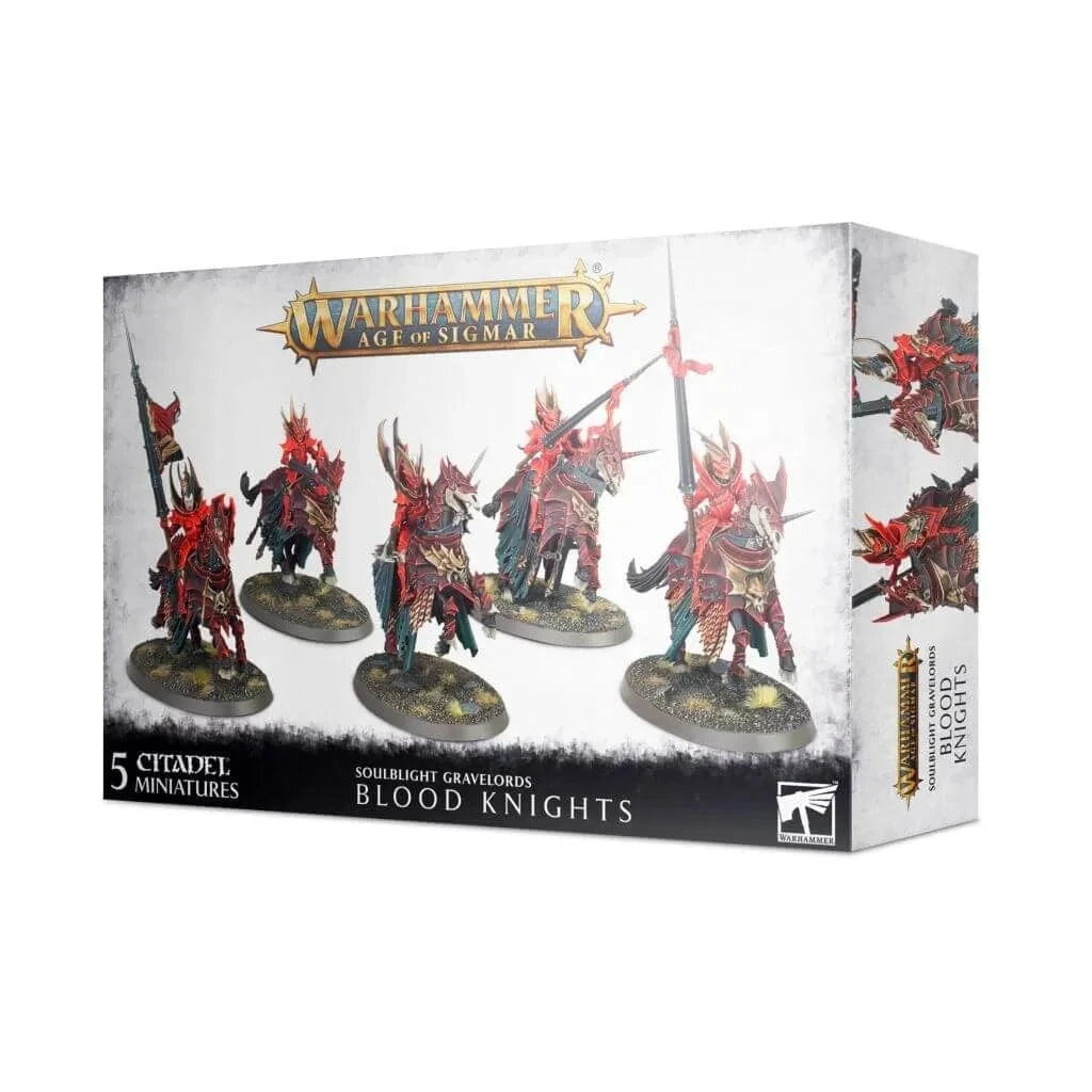 Blood Knights (x5) - Soulblight Gravelords - WARHAMMER AGE OF Blood Knights (x5) - Soulblight Gravelords - WARHAMMER AGE OF