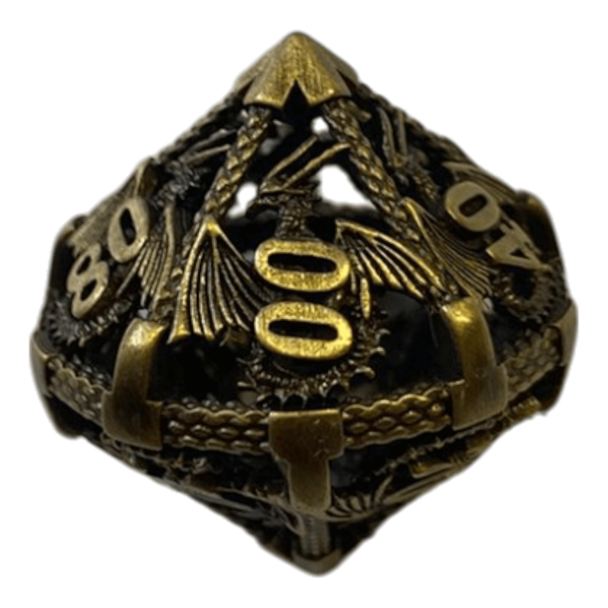 Würfel Stube W10-0 Drachenwürfel - Antiken Messing - 18mm