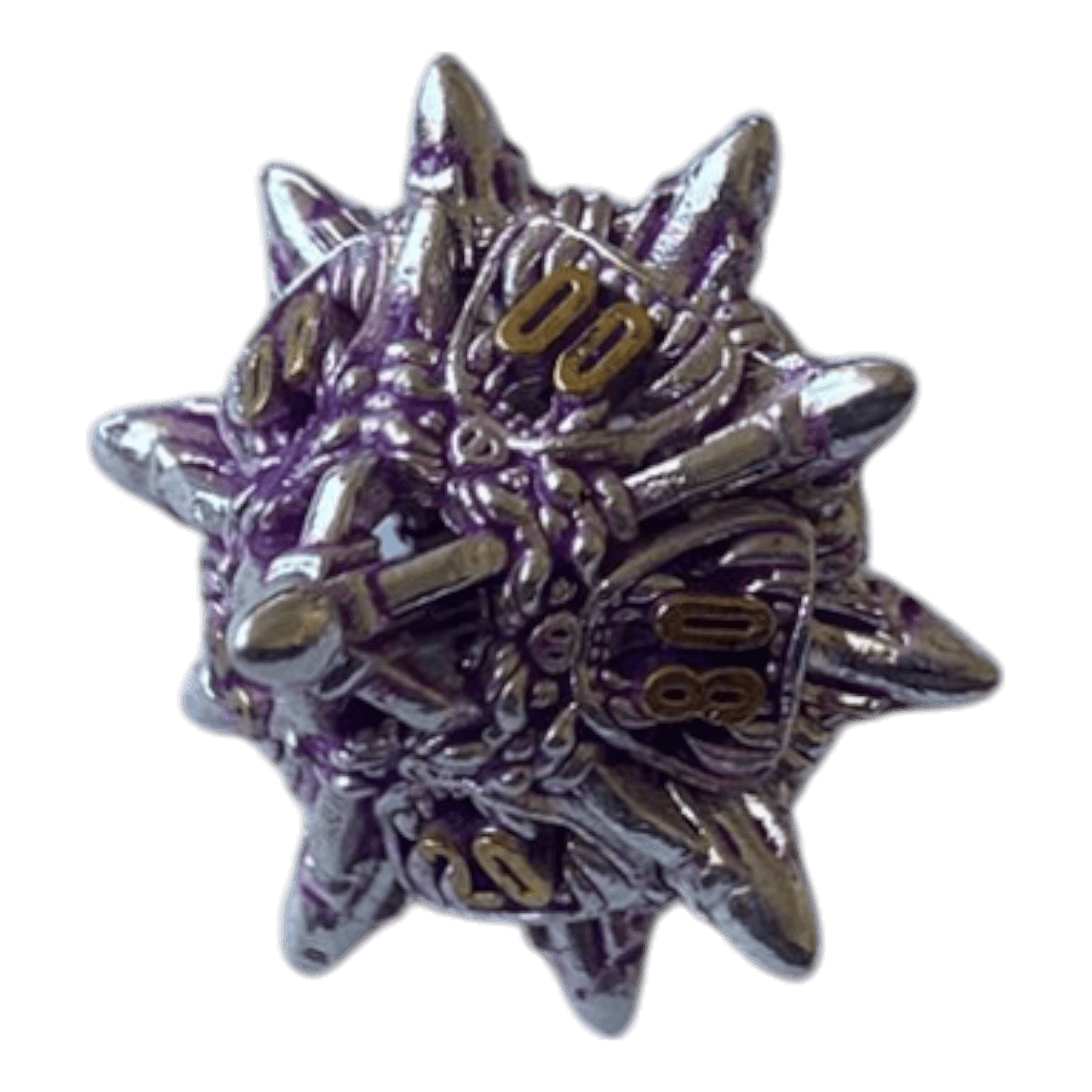 Würfel Stube W10-0 Lila Monsterwürfel - Metallwürfel 18mm