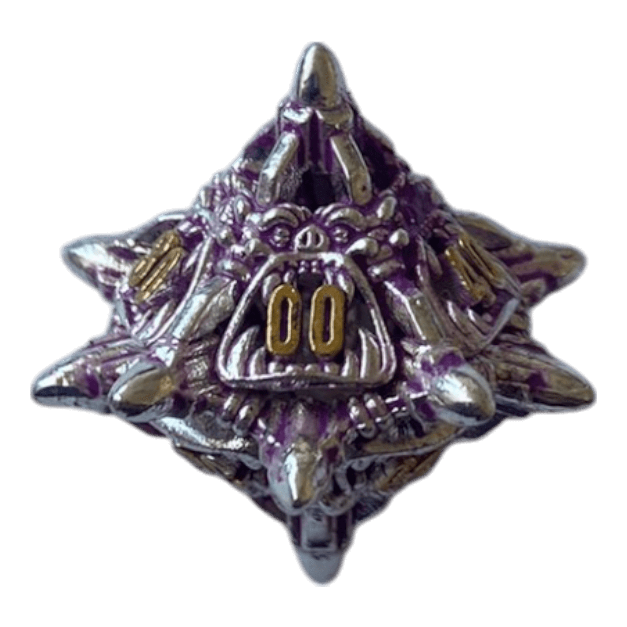 Würfel Stube W10-0 Lila Monsterwürfel - Metallwürfel 18mm