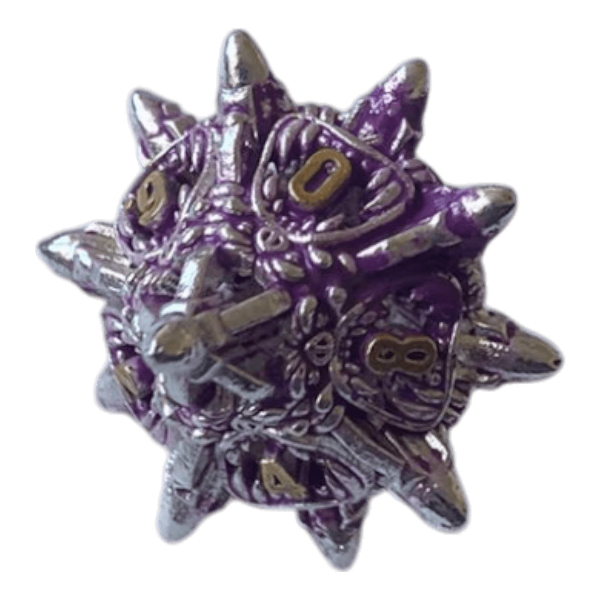 Würfel Stube W10 Lila Monsterwürfel - Metallwürfel 18mm