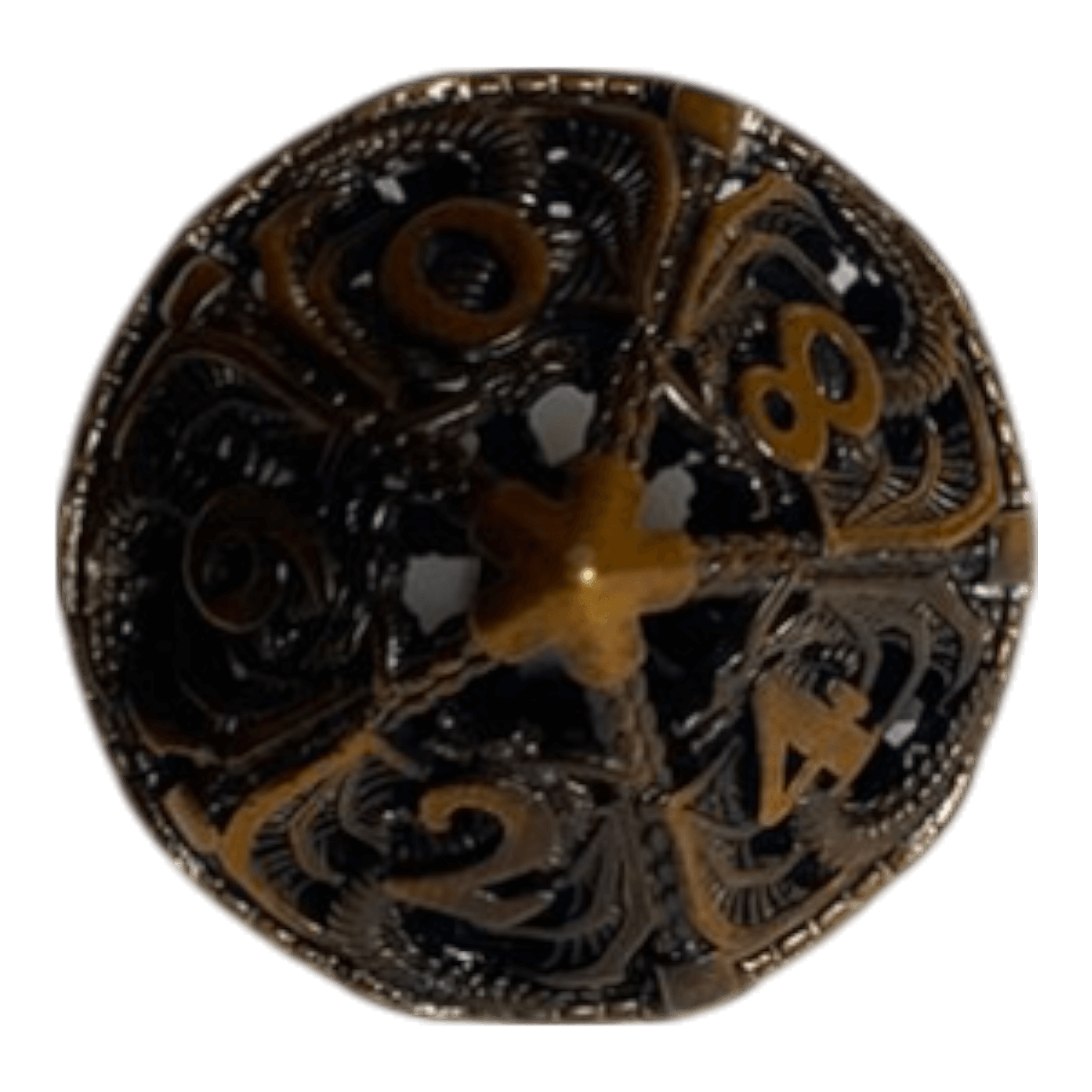 Würfel Stube W10 Metallwürfel mit fliegenden Drachen - Gold  - 18mm