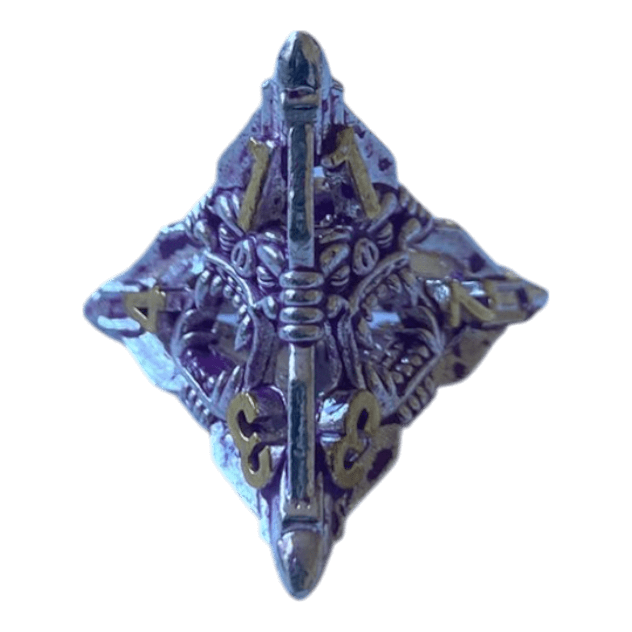 Würfel Stube W4 Lila Monsterwürfel - Metallwürfel 18mm