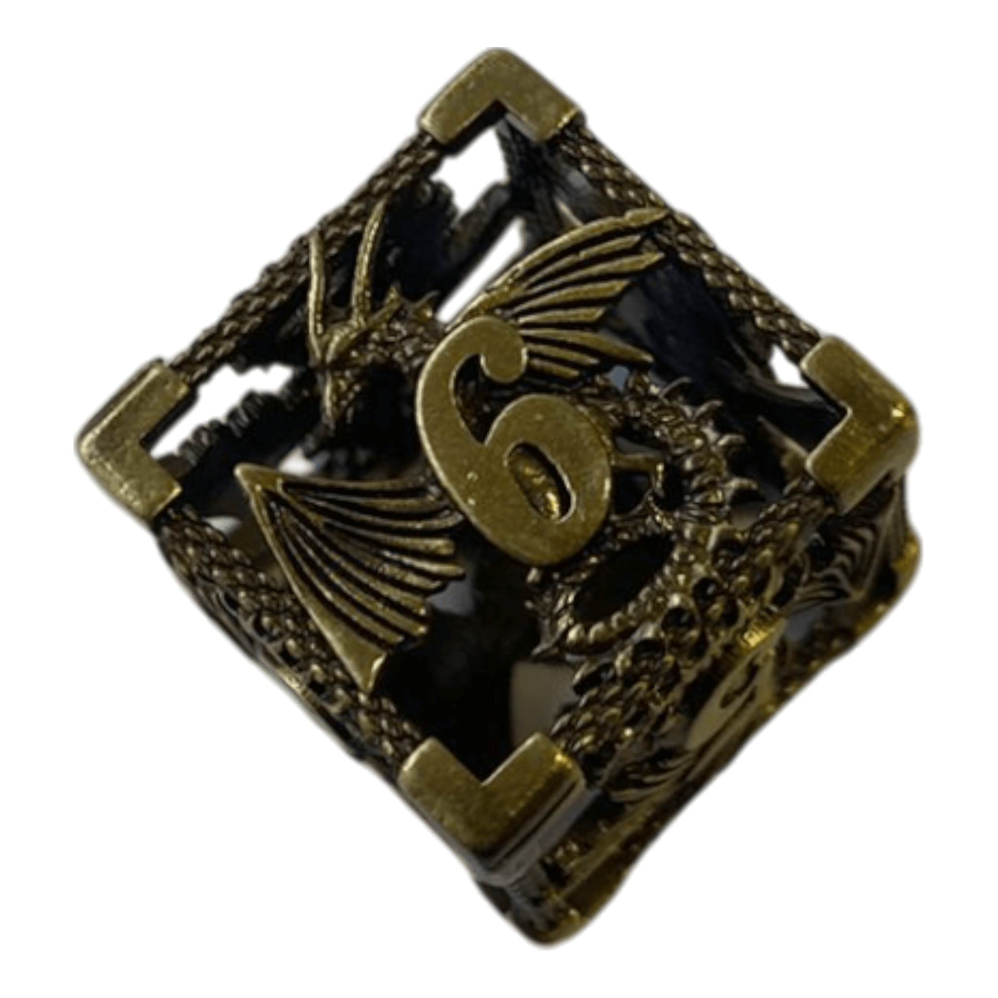 Würfel Stube W6 Drachenwürfel - Antiken Messing - 18mm