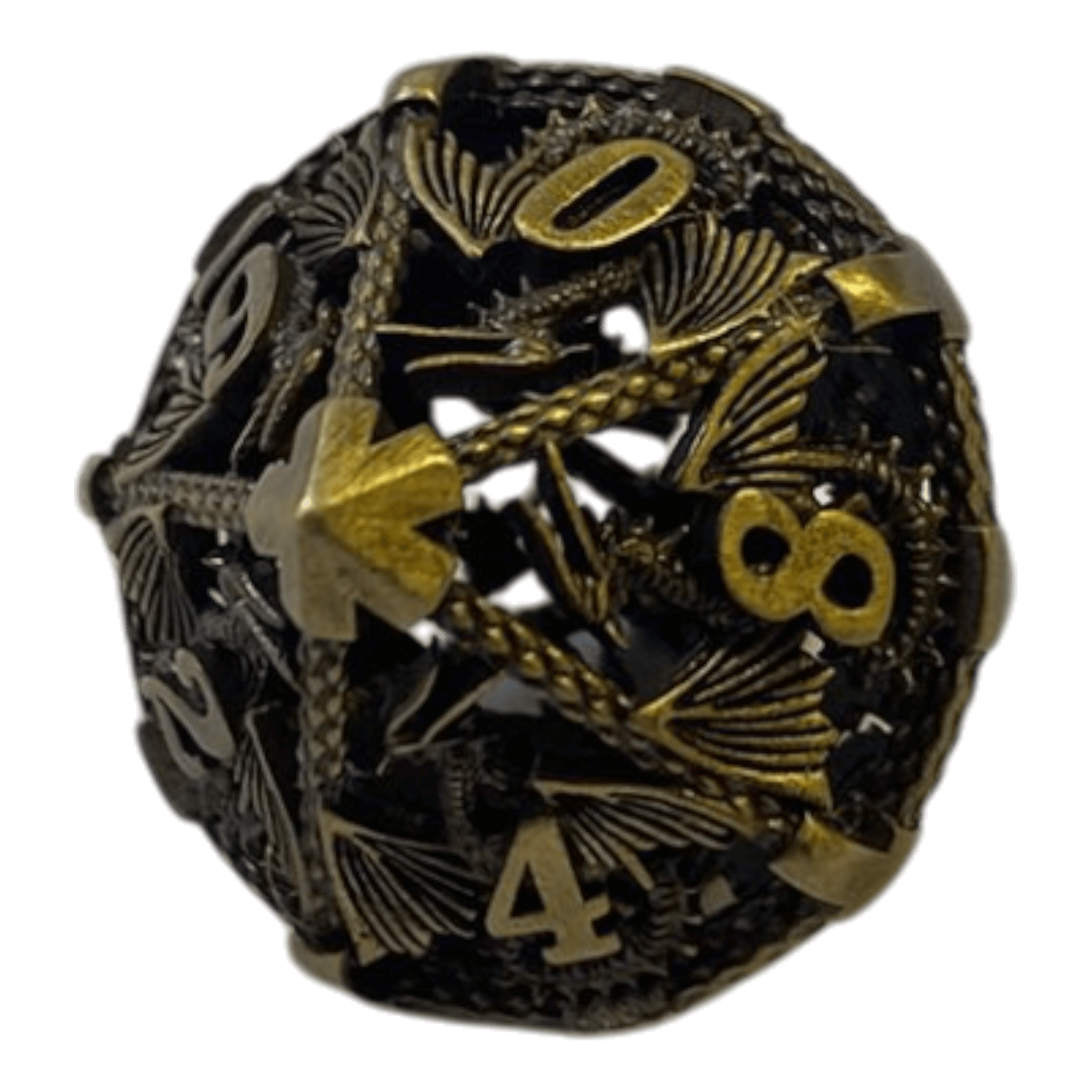 Würfel Stube W8 Drachenwürfel - Antiken Messing - 18mm