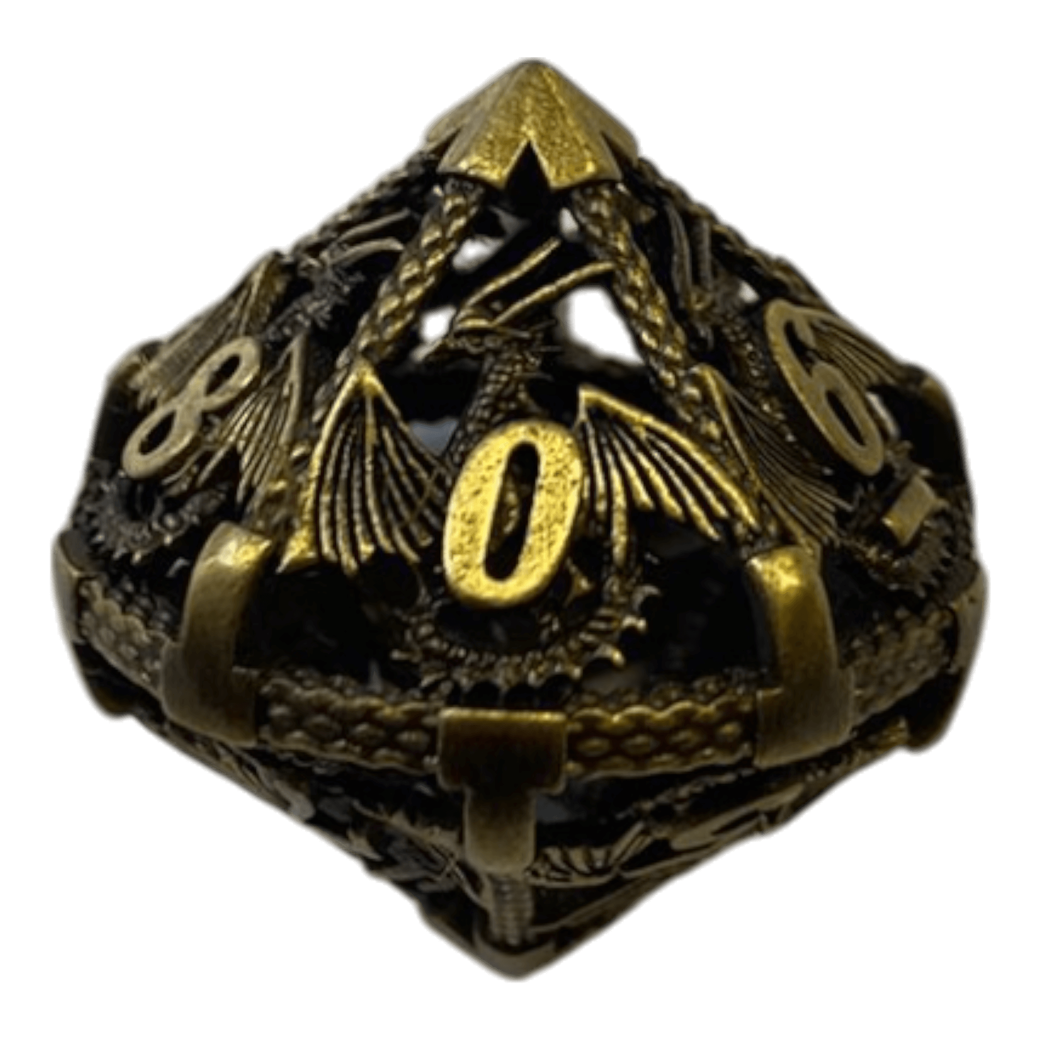 Würfel Stube W8 Drachenwürfel - Antiken Messing - 18mm