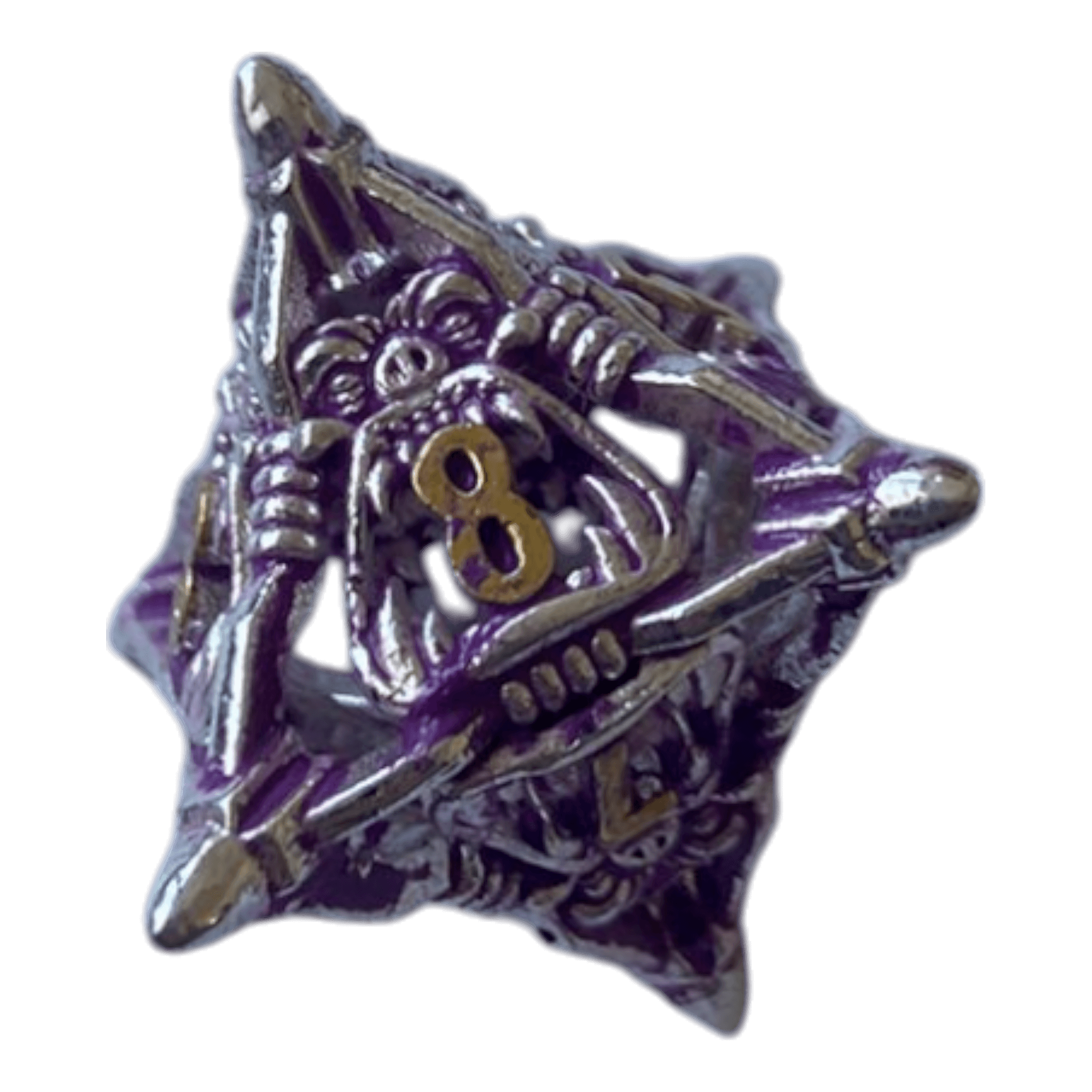 Würfel Stube W8 Lila Monsterwürfel - Metallwürfel 18mm