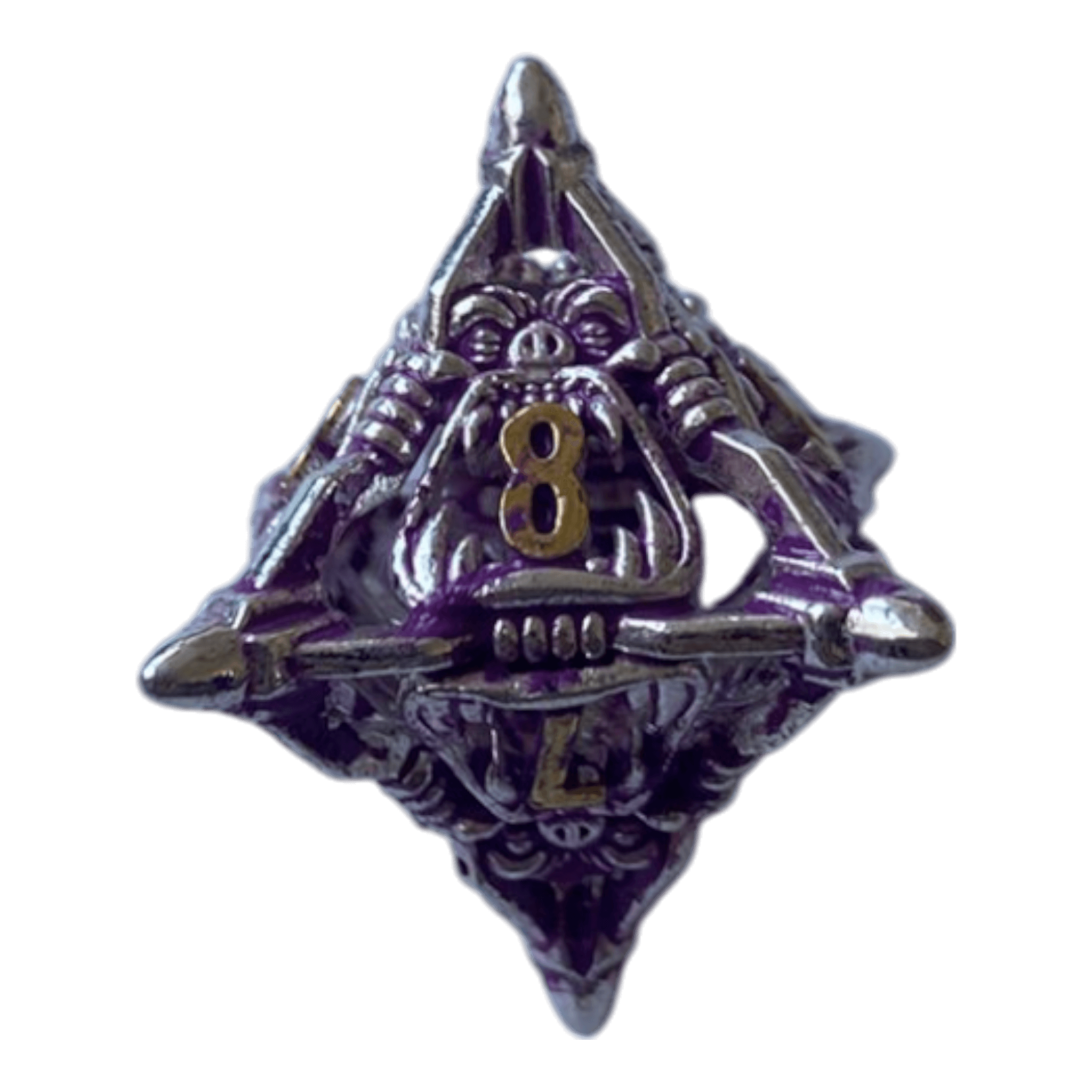 Würfel Stube W8 Lila Monsterwürfel - Metallwürfel 18mm