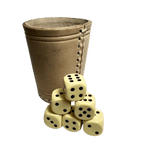 Würfel Stube Würfelbecher 8.4cm mit 6 Würfeln