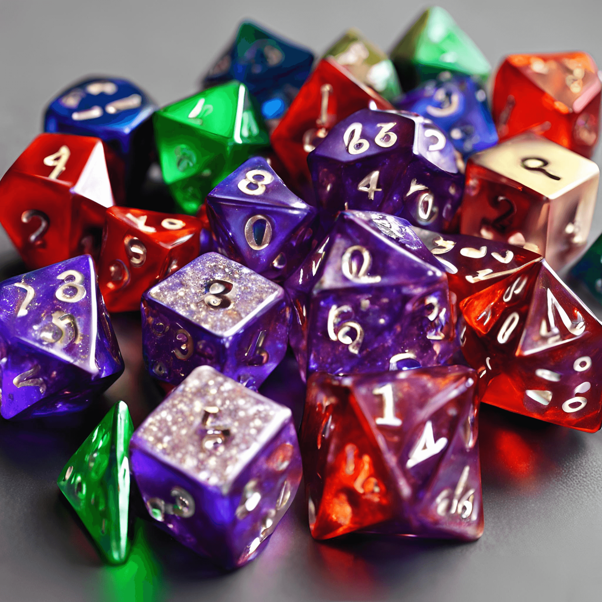 Glitzer Würfel Sets