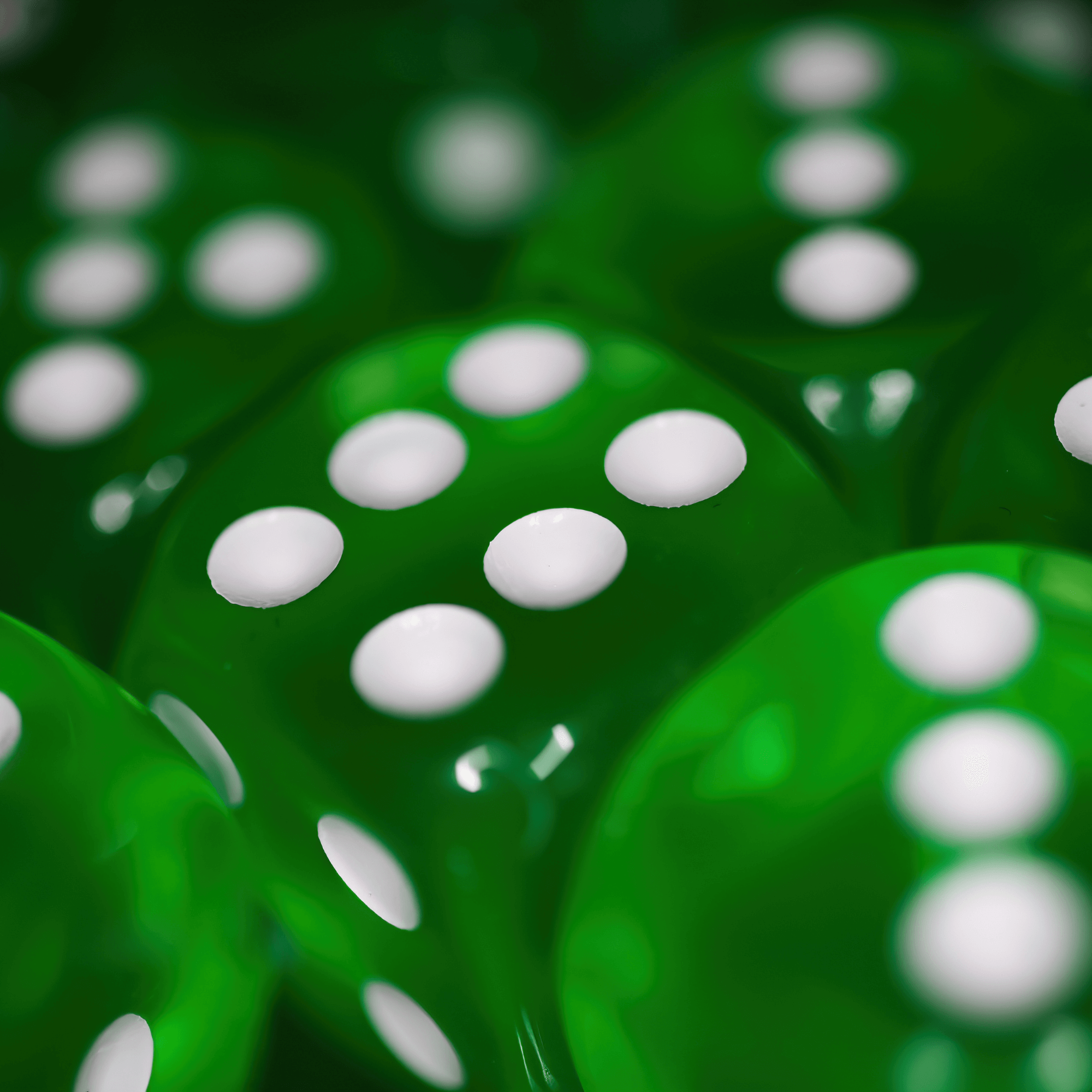 Transparente grüne Würfel