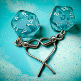 W20 Ohrringe - Hook Earrings Translucent Teal/white
