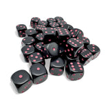 Chessex Opaque Black/Pink W6 Set (12mm)