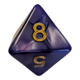 Perlmutt W8 in lila/gold