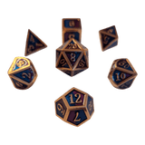 Kupfer Metallwürfel blau/lila 7er Set (14mm)