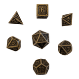 Bronze Metallwürfel 7er Set (14mm)