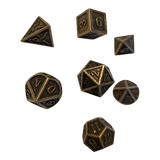 Bronze Metallwürfel 7er Set (14mm)