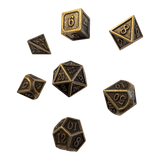 Bronze Metallwürfel 7er Set (14mm)