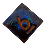 Schimmernde Würfel – Blau/Türkis/Lila 7er Set (18 mm)