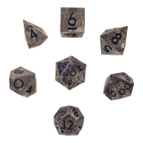 Glitzerwürfel mit flüssigem Kern – Clear/Glitter 7er Set (18mm)