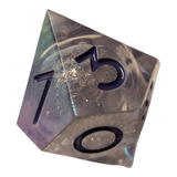 Glitzerwürfel mit flüssigem Kern – Clear/Glitter 7er Set (18mm)