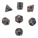 Konfetti/Sprinkle Dice – Pastellfarben (transparent & bunt) 7er Set