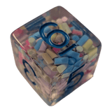 Konfetti/Sprinkle Dice – Pastellfarben (transparent & bunt) 7er Set