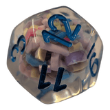 Konfetti/Sprinkle Dice – Pastellfarben (transparent & bunt) 7er Set