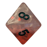 Transparentes Rot Perlmutt Weiß 7er Set