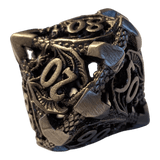 Metallwürfel mit fliegenden Drachen - Antik Silber - 18mm Set