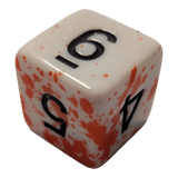 Blutstropfen Würfelset – Weiß/Rot mit Flecken (7er Set)
