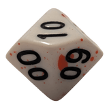 Blutstropfen Würfelset – Weiß/Rot mit Flecken (7er Set)