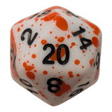 Blutstropfen Würfelset – Weiß/Rot mit Flecken (7er Set)